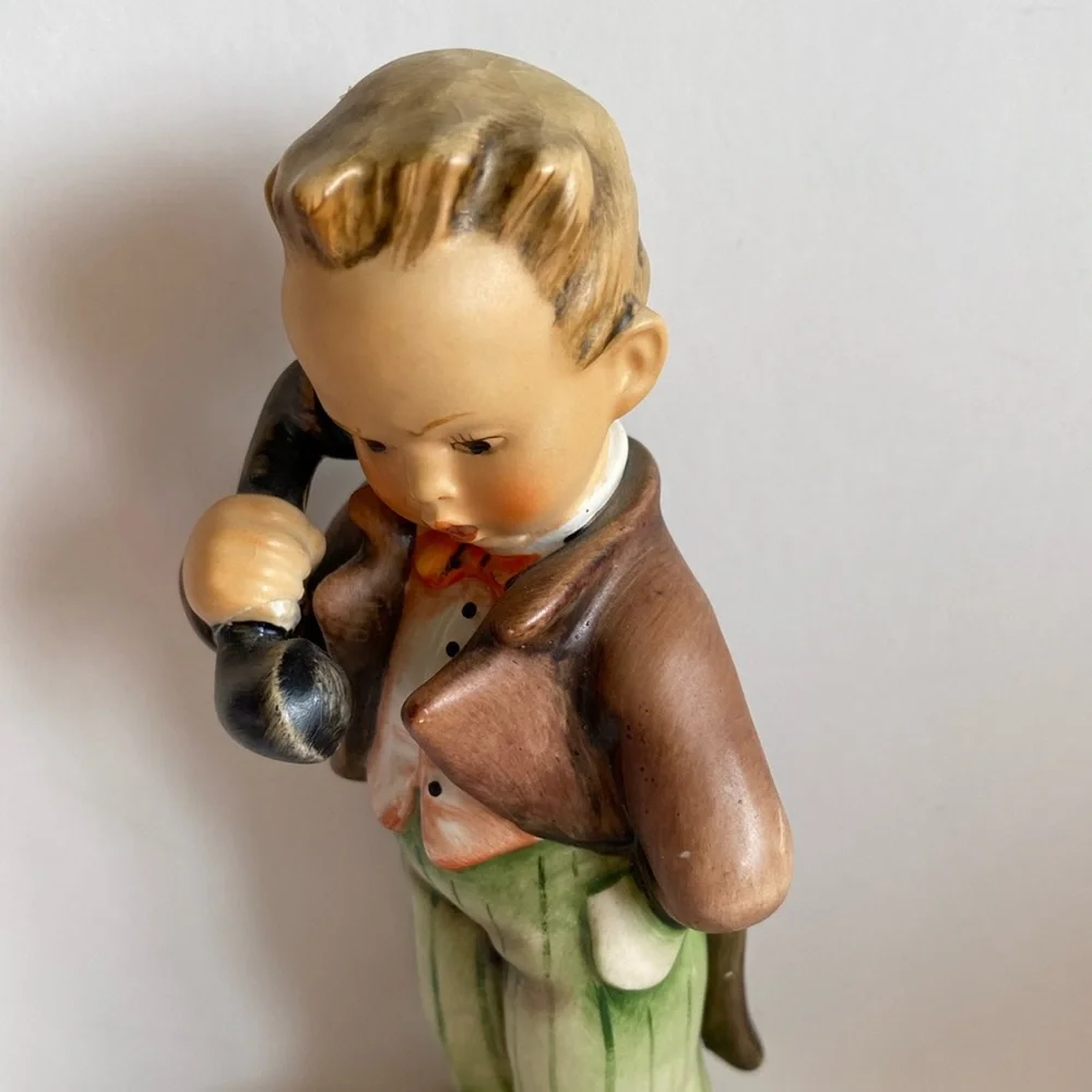 Goebel M.I.Hummel #124/0 Hello Boy on Phone Figurine 5 3/4" W Germany Vintae - Picture 2 of 9